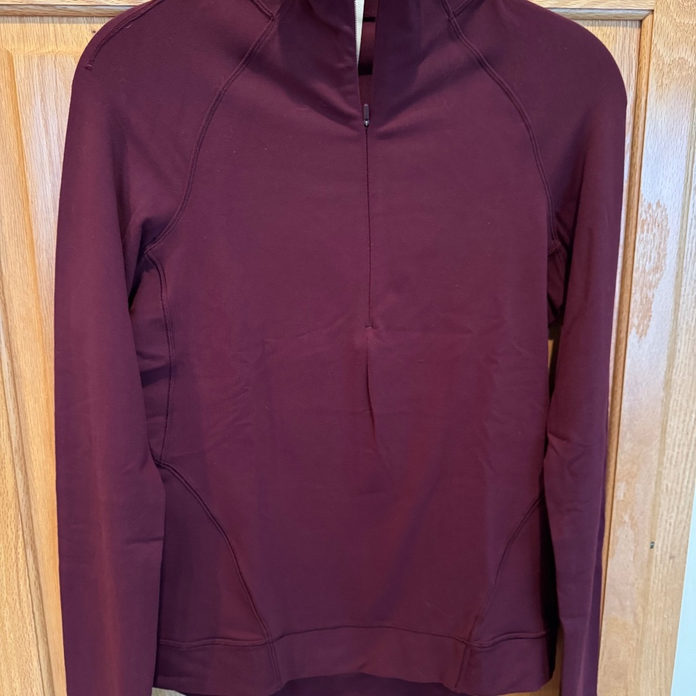 Burgundy Lululemon Half-zip Pullover Size 6 (Never Worn)